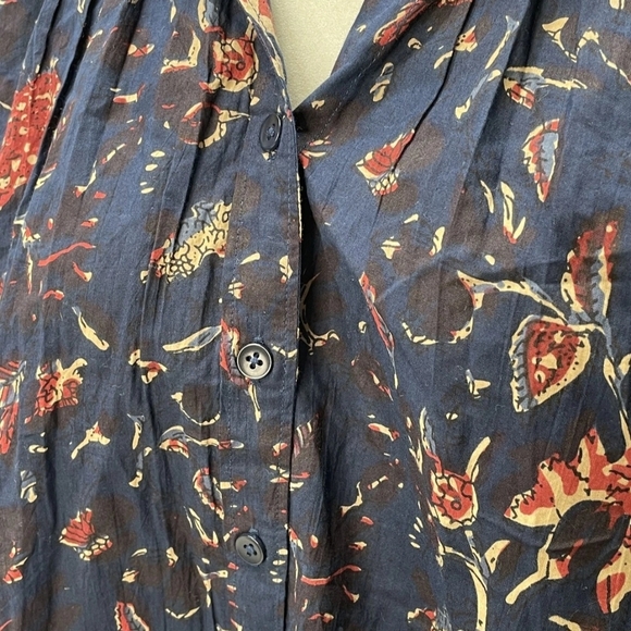 APIECE APART Kira Blousy floral-print organic cotton blouse Size Large - Picture 7 of 10